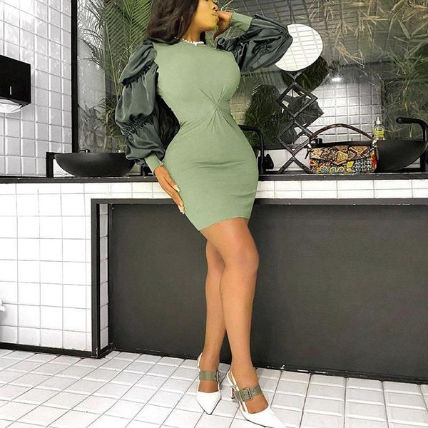 casual dresses women mini dress puff long sleeve color matching pleated round neck pullover stitching slim elegant evening party, Black;gray
casual dresses women mini dress puff long sleeve color matching pleated round neck pullover stitching slim elegant evening party, Black;gray