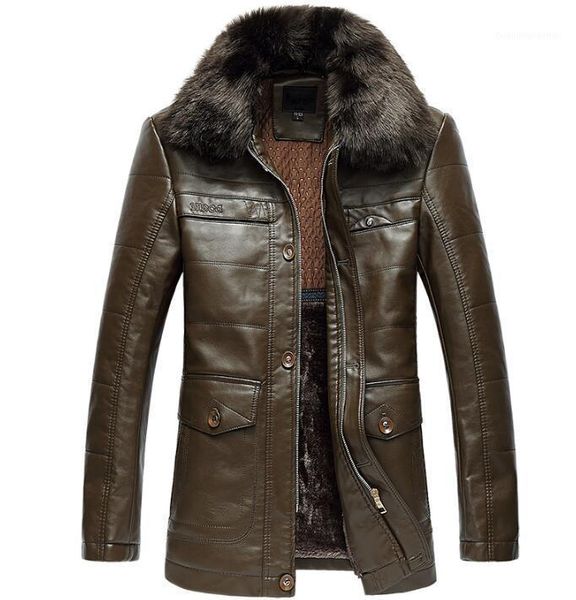 men's fur & faux winter plus velvet jaqueta de couro removable collar leather jacket men business casual straight mens medium-long coat, Black
men's fur & faux winter plus velvet jaqueta de couro removable collar leather jacket men business casual straight mens medium-long coat, Black