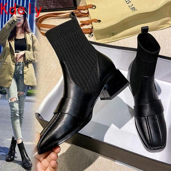 autumn winter socks women's british short boots thin fashion knitting match riding luxury shoes women designers, Black
autumn winter socks women's british short boots thin fashion knitting match riding luxury shoes women designers, Black