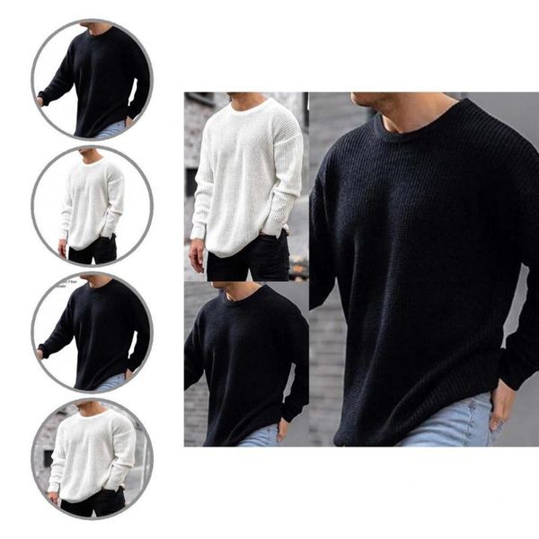 men's sweaters anti-shrink great skin-friendly male sweater pullover spring breathable for daily wear, White;black
men's sweaters anti-shrink great skin-friendly male sweater pullover spring breathable for daily wear, White;black