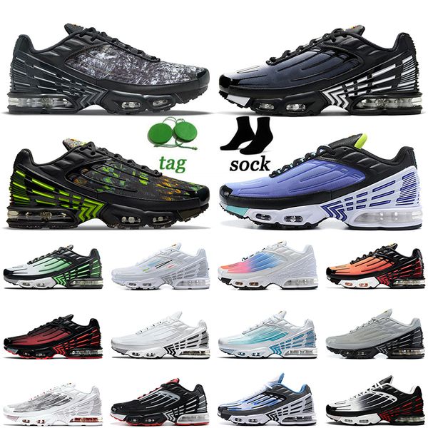with box designer 2023 authentic plus tn 3 tuned mens womens running shoes sneakers trilpe white red black ghost green off crater sports tra
with box designer 2023 authentic plus tn 3 tuned mens womens running shoes sneakers trilpe white red black ghost green off crater sports tra