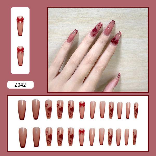 false nails 24pcs burgundy butterfly wear long paragraph fashion manicure patch save time wearable nail j9, Red;gold
false nails 24pcs burgundy butterfly wear long paragraph fashion manicure patch save time wearable nail j9, Red;gold