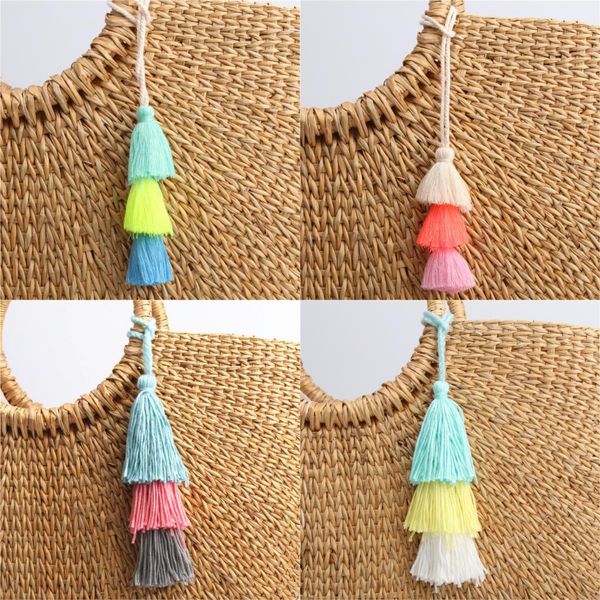 1pc boho style tassel keychains handbag accessories purse keyring rainbow fow women gift, Silver
1pc boho style tassel keychains handbag accessories purse keyring rainbow fow women gift, Silver
