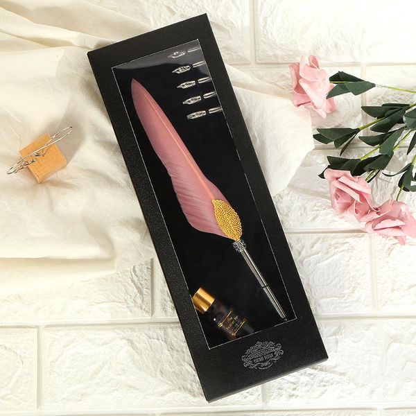 fountain pens colorful feather pen metal gift set dip ink peacock writing luxury business calligraphy vintage quill
fountain pens colorful feather pen metal gift set dip ink peacock writing luxury business calligraphy vintage quill