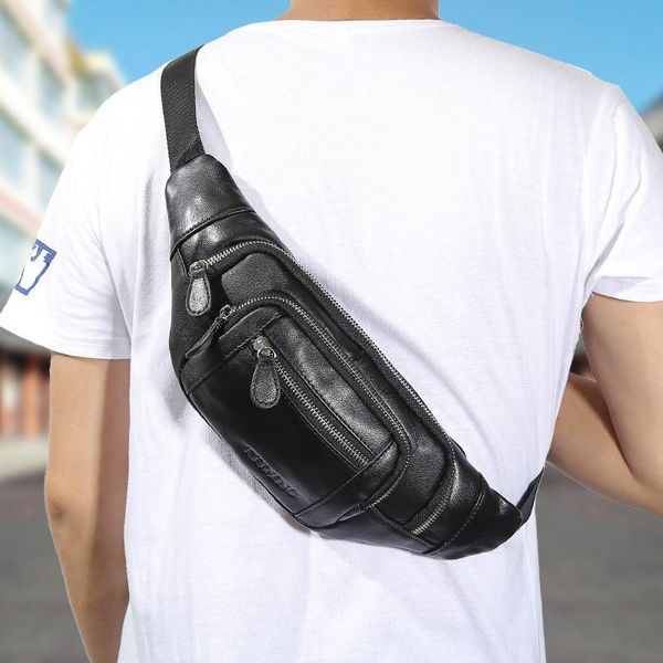 men's travel fashion chest bags 2021 black cow leather man business shoulder mobile casual vintage waist bag
men's travel fashion chest bags 2021 black cow leather man business shoulder mobile casual vintage waist bag
