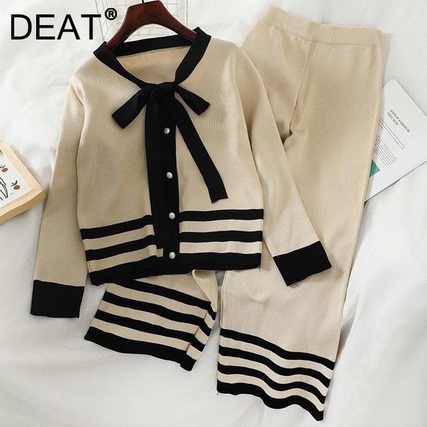 women's two piece pants deat women patchwork knitting cardigan high waist elasticity long set fashion autumn winter 2021 11d2286, White
women's two piece pants deat women patchwork knitting cardigan high waist elasticity long set fashion autumn winter 2021 11d2286, White