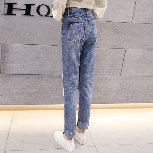 women's jeans spliced autumn women spring high zipper anklle length pants female loose casual comfortable harem zx160, Blue
women's jeans spliced autumn women spring high zipper anklle length pants female loose casual comfortable harem zx160, Blue
