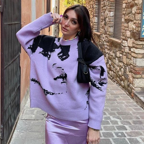 women's sweaters autumn women casual loose fall winter korean oversize knitwear grunge vintage knit jumpers aesthetic pullovers, White;black
women's sweaters autumn women casual loose fall winter korean oversize knitwear grunge vintage knit jumpers aesthetic pullovers, White;black