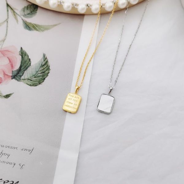 chains letters shell two side necklace woman 100% 925 sterling silver nacklace jewellery clavicle chain pendant charms for women gift
chains letters shell two side necklace woman 100% 925 sterling silver nacklace jewellery clavicle chain pendant charms for women gift