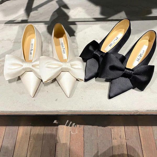 sandals small fragrant bowknot single shoes female fashionable pointed flat real silk satin beautiful all-match flats, Black
sandals small fragrant bowknot single shoes female fashionable pointed flat real silk satin beautiful all-match flats, Black
