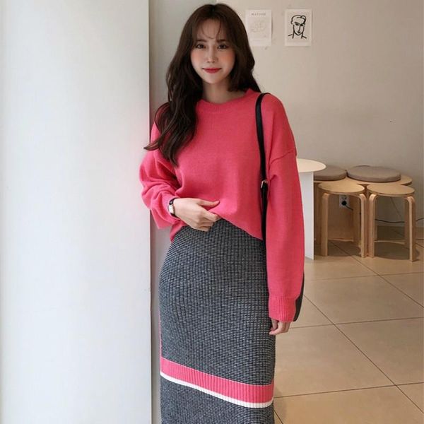 two piece dress autumn fashion women knit 2 sets long sleeve loose pullover sweater + high waist split knitted skirt suits outfits, White
two piece dress autumn fashion women knit 2 sets long sleeve loose pullover sweater + high waist split knitted skirt suits outfits, White