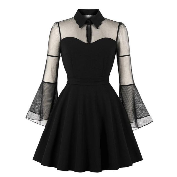 gothic goth dress women vintage evening mesh long sleeve balck party plus size mini dresses for cosplay casual, Black;gray
gothic goth dress women vintage evening mesh long sleeve balck party plus size mini dresses for cosplay casual, Black;gray