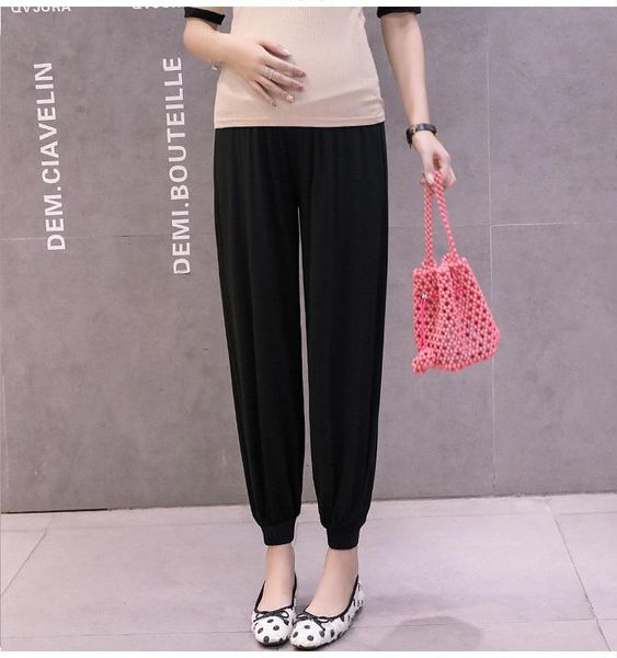 maternity bottoms wear spring and summer solid color loose modal stomach lift harem lantern pants, White
maternity bottoms wear spring and summer solid color loose modal stomach lift harem lantern pants, White