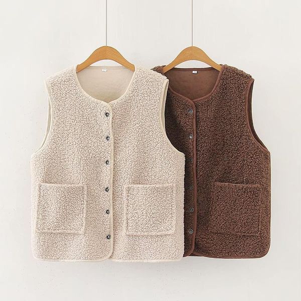 women's vests women lamb hair vest korean style sleeveless all-match waistcoat simple leisure outerwear autumn winter single breasted, Black;white
women's vests women lamb hair vest korean style sleeveless all-match waistcoat simple leisure outerwear autumn winter single breasted, Black;white