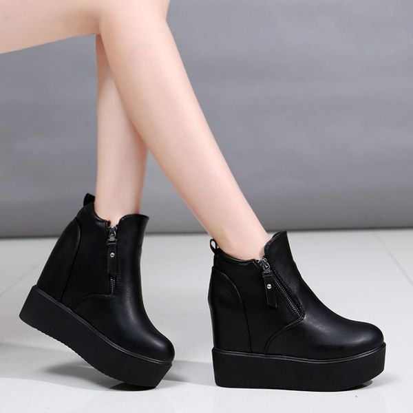 boots 2021 women increasing height ankle high punk platform shoes black thick sole fashion booties wedges botas mujer 8825g
boots 2021 women increasing height ankle high punk platform shoes black thick sole fashion booties wedges botas mujer 8825g