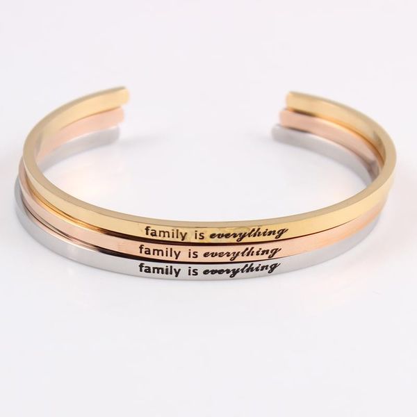 bangle 2021 stainless steel bracelets & bangles engraved "family is everything" positive inspirational for women, Black
bangle 2021 stainless steel bracelets & bangles engraved "family is everything" positive inspirational for women, Black