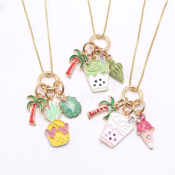 girl jewelry kid fashion shell/pineapple/tree/ milk tea alloy pendant necklace charming chain necklace children party gift, Red;brown
girl jewelry kid fashion shell/pineapple/tree/ milk tea alloy pendant necklace charming chain necklace children party gift, Red;brown