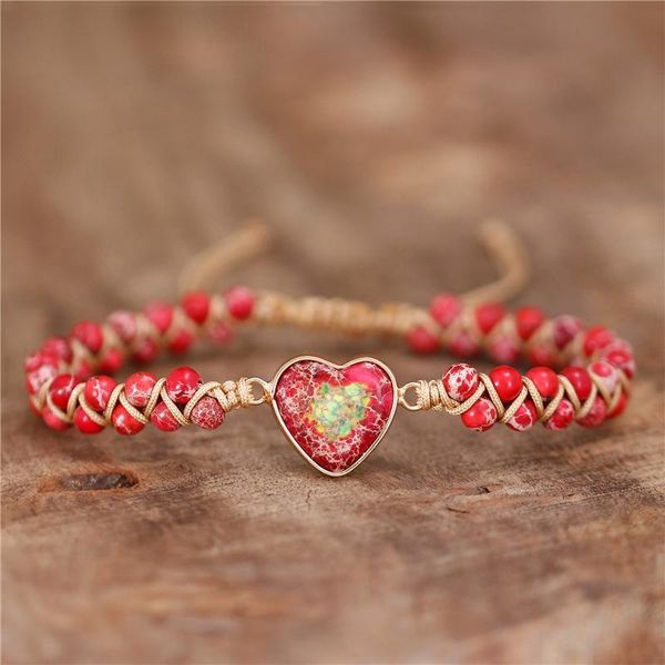 charm bracelets boho red natural stone heart string braided beads macrame bracelet chic jaspers lover jewelry gift drop, Golden;silver
charm bracelets boho red natural stone heart string braided beads macrame bracelet chic jaspers lover jewelry gift drop, Golden;silver