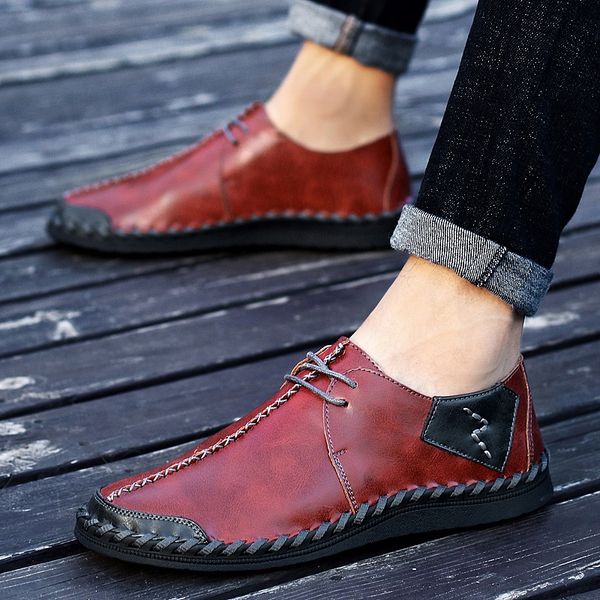 man new fashion cowhide simple style casual shoes hombre comfy business loafer moccasins male soft lace-up leisure driving shoes, Black
man new fashion cowhide simple style casual shoes hombre comfy business loafer moccasins male soft lace-up leisure driving shoes, Black