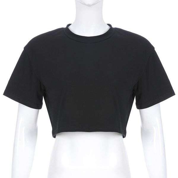 women's t-shirt lzyvoo crop with sleeves summer women comfortable and fashionable short solid color o-neck short-sleeved, White
women's t-shirt lzyvoo crop with sleeves summer women comfortable and fashionable short solid color o-neck short-sleeved, White