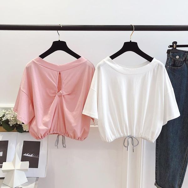 yoga outfit drawstring short-sleeved t-shirt women summer 2021 ins backless loose large version fitness sports
yoga outfit drawstring short-sleeved t-shirt women summer 2021 ins backless loose large version fitness sports