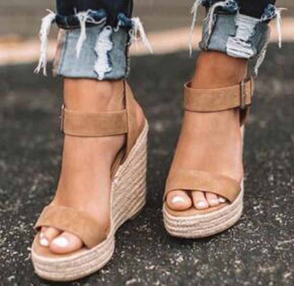 sandals women platform summer beach sandal ladies large size spot wedge buckle open toe high heel shoes 35-43 zapatos de mujer, Black
sandals women platform summer beach sandal ladies large size spot wedge buckle open toe high heel shoes 35-43 zapatos de mujer, Black