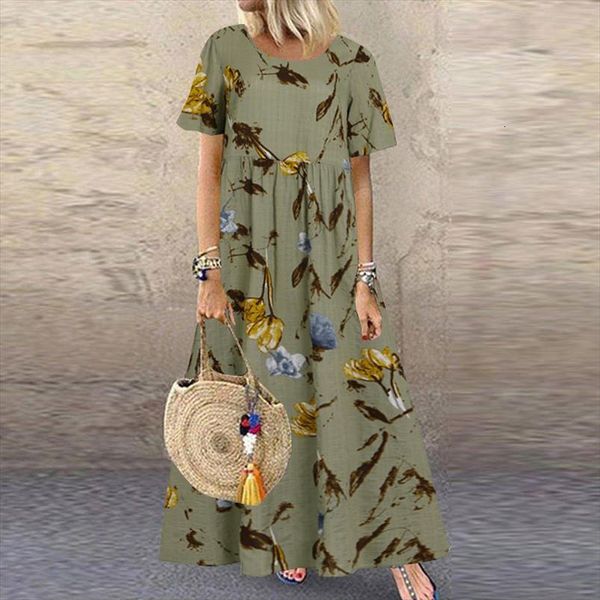 printed sundress zanzea bohemian summer women dress maxi casual short sleeve vestidos female high waist robe femme plus size, Black;gray
printed sundress zanzea bohemian summer women dress maxi casual short sleeve vestidos female high waist robe femme plus size, Black;gray
