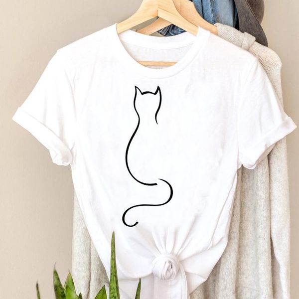 women cat simple line animal cartoon style pet 90s graphic t shirts print t-shirts tee stylish style short sleeve t-shirt womens shirt feaml, White
women cat simple line animal cartoon style pet 90s graphic t shirts print t-shirts tee stylish style short sleeve t-shirt womens shirt feaml, White