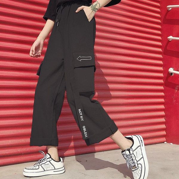 women's pants & capris summer ribbon joggers wide leg women cotton plus size hip hop black cargo khaki loose high waist trousers, Black;white
women's pants & capris summer ribbon joggers wide leg women cotton plus size hip hop black cargo khaki loose high waist trousers, Black;white