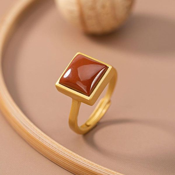 silver inlaid south red chalcedony adjustable ring chinese style retro square minority design charm light luxury women's jewelry cluste, Golden;silver
silver inlaid south red chalcedony adjustable ring chinese style retro square minority design charm light luxury women's jewelry cluste, Golden;silver