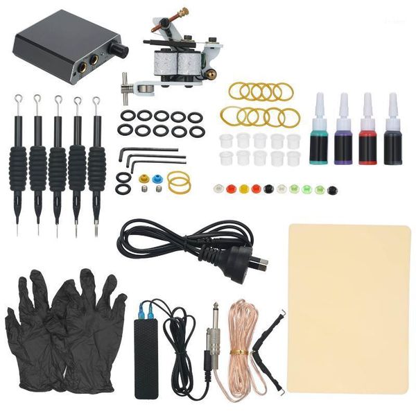 professional tattoo machine kit machines gun ink power supply coils guns with needles or permanent makeup set1
professional tattoo machine kit machines gun ink power supply coils guns with needles or permanent makeup set1