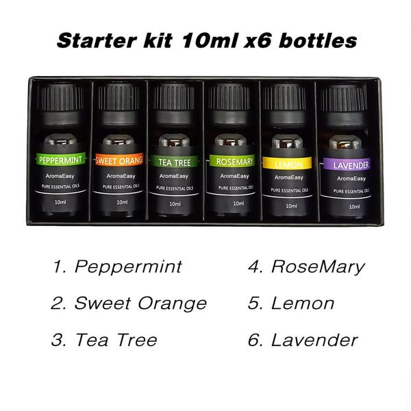 100% pure essential oil gift set of peppermint lavender