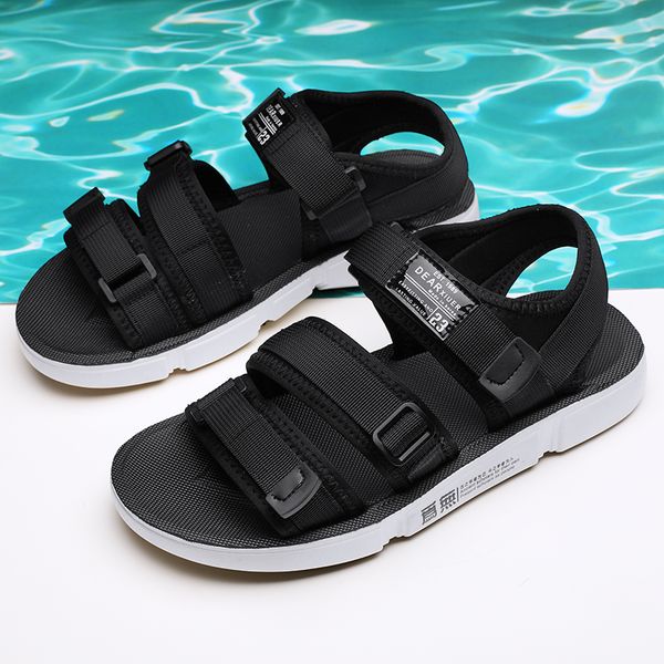 selling cross-border men women 2021 casual sandals slippers shoes summer trend men's youth breathable beach sandal and slipper code: 33, Black 
selling cross-border men women 2021 casual sandals slippers shoes summer trend men's youth breathable beach sandal and slipper code: 33, Black