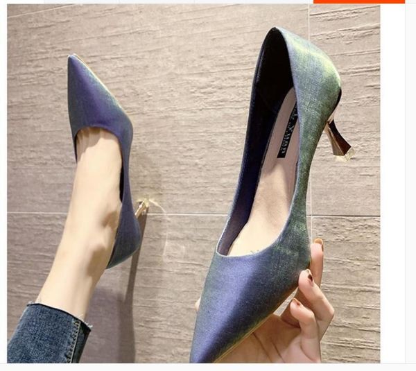 dress shoes 2021 spring and autumn high fine heel pointed end women's size 35---39, Black
dress shoes 2021 spring and autumn high fine heel pointed end women's size 35---39, Black