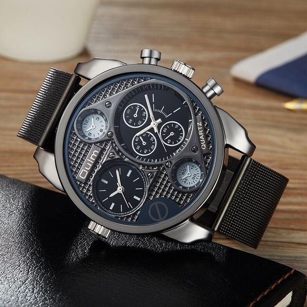 wristwatches oulm 9316 two time zone mesh full steel watches men military watch big quartz sport wristwatch male clock, Slivery;brown
wristwatches oulm 9316 two time zone mesh full steel watches men military watch big quartz sport wristwatch male clock, Slivery;brown
