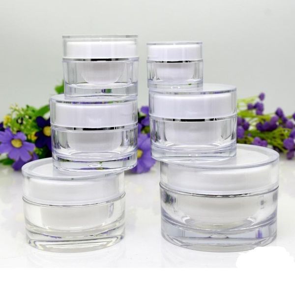 storage bottles & jars 5g-50g cosmetic makeup container white transparent empty refillable double-layer thickened little cream jar
storage bottles & jars 5g-50g cosmetic makeup container white transparent empty refillable double-layer thickened little cream jar