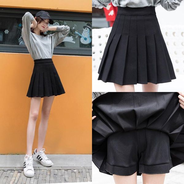 skirts 2021 spring high-waist pleated skirt short with safety pants half-length base tennis, Black
skirts 2021 spring high-waist pleated skirt short with safety pants half-length base tennis, Black
