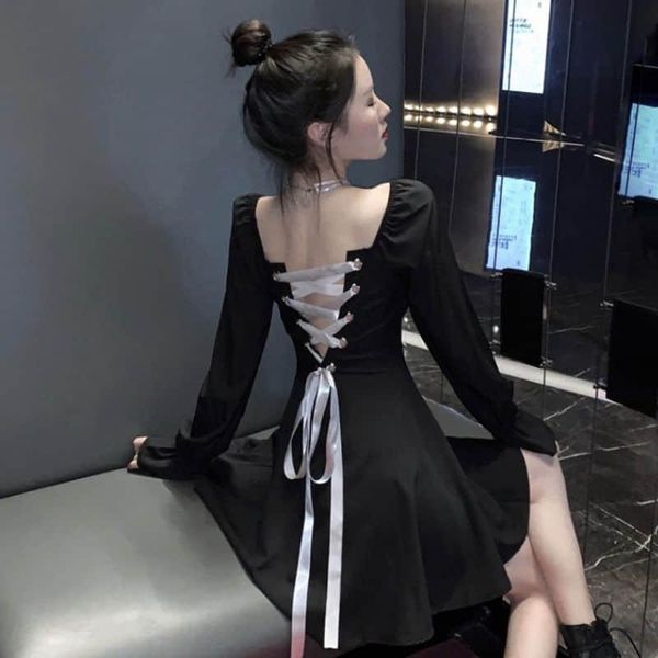 casual dresses 2021 summer dress women clothing party gothic vintage harajuku korean night club sheath punk solid knee length, Black;gray
casual dresses 2021 summer dress women clothing party gothic vintage harajuku korean night club sheath punk solid knee length, Black;gray