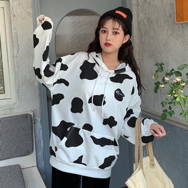 women's hoodies & sweatshirts cow print casual sweatshirt loose long sleeve vintage pullovers hooded big pocket autumn warm harajuku 20, Black
women's hoodies & sweatshirts cow print casual sweatshirt loose long sleeve vintage pullovers hooded big pocket autumn warm harajuku 20, Black