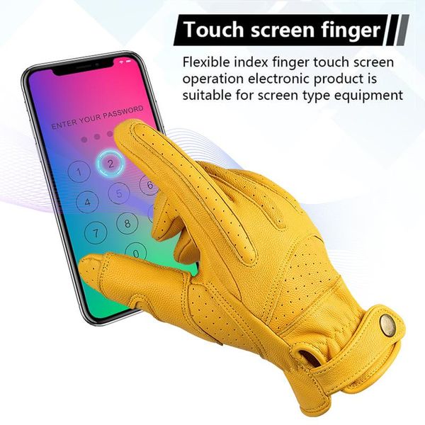 cycling gloves goat leather full finger touch screen sport shockproof mtb bike motorcycle racing bicycle, Black
cycling gloves goat leather full finger touch screen sport shockproof mtb bike motorcycle racing bicycle, Black