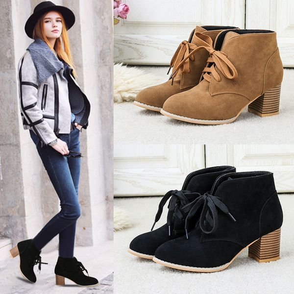 women's short boots autumn and winter martin thick heel high sho ins net red thin single, Black
women's short boots autumn and winter martin thick heel high sho ins net red thin single, Black
