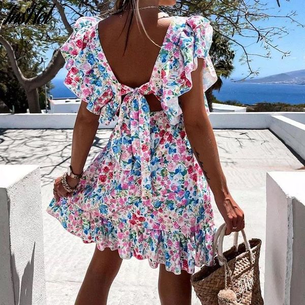 casual dresses summer butterfly sleeve floral print dress 2021 women ruffle square collar back lace-up sundress boho a line beach party, Black;gray
casual dresses summer butterfly sleeve floral print dress 2021 women ruffle square collar back lace-up sundress boho a line beach party, Black;gray