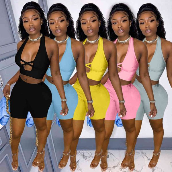 2021 womens tracksuits summer short sleeve sportswear high elastic fabric hollow out tracksuit cross cut two piece set, Gray
2021 womens tracksuits summer short sleeve sportswear high elastic fabric hollow out tracksuit cross cut two piece set, Gray
