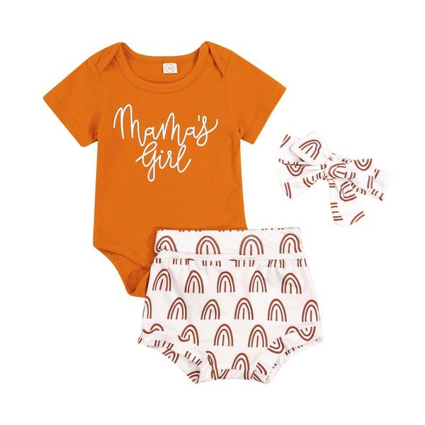 clothing sets summer infant baby girls suit set letter print o-neck short sleeve romper+ rainbow shorts+ headband 0-18months, White
clothing sets summer infant baby girls suit set letter print o-neck short sleeve romper+ rainbow shorts+ headband 0-18months, White