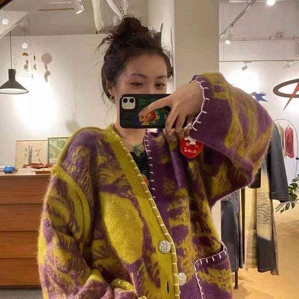 women's sweaters women's autumn and winter v-neck color contrast single breasted loose woolen coat black white picture stitching c, White;black
women's sweaters women's autumn and winter v-neck color contrast single breasted loose woolen coat black white picture stitching c, White;black