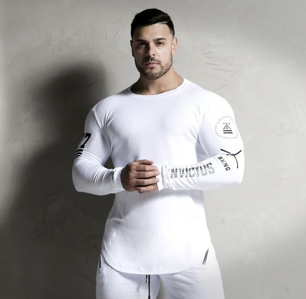 men's t shirt auumn and winer spors long sleeve coon running round ne finess sui, White;black
men's t shirt auumn and winer spors long sleeve coon running round ne finess sui, White;black