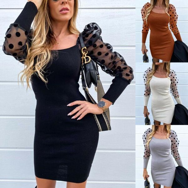 club 2021 ol clothes womens mesh sheer puff long sleeve dresss bodycon office ladies party mini dress casual dresses, Black;gray
club 2021 ol clothes womens mesh sheer puff long sleeve dresss bodycon office ladies party mini dress casual dresses, Black;gray