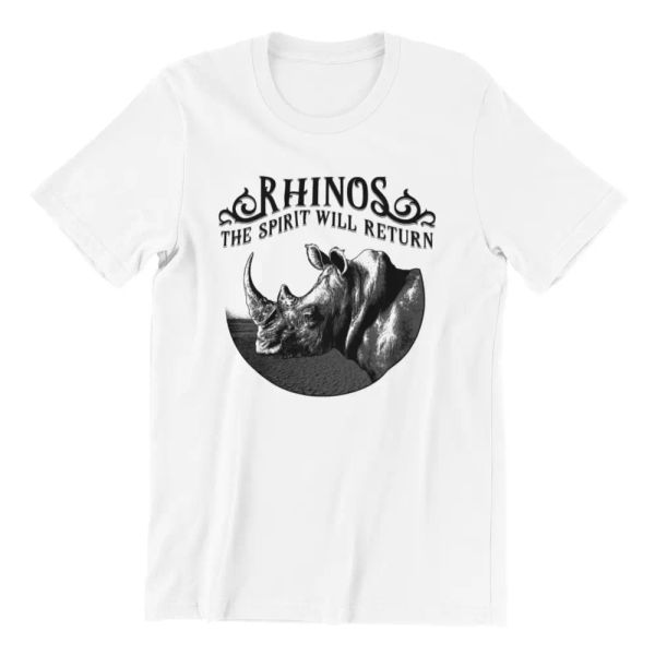 Rhinos The Spirit Will Return - Cotton Men t-shirt animal rhinoceros tee top, White;black
Rhinos The Spirit Will Return - Cotton Men t-shirt animal rhinoceros tee top, White;black