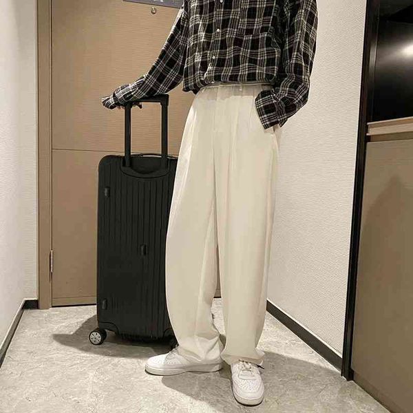 men's pants korean wide-leg fashion solid color business casual dress men loose straight suit mens trousers m-2xl aywp, Black
men's pants korean wide-leg fashion solid color business casual dress men loose straight suit mens trousers m-2xl aywp, Black