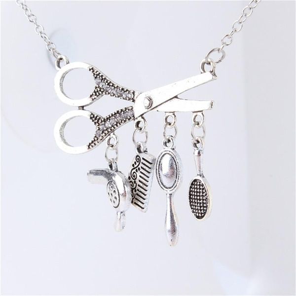 barber shop necklace hair dresser tools 3d pole razor dryer scissors comb hairdresser pendants necklaces men women pendant, Silver
barber shop necklace hair dresser tools 3d pole razor dryer scissors comb hairdresser pendants necklaces men women pendant, Silver